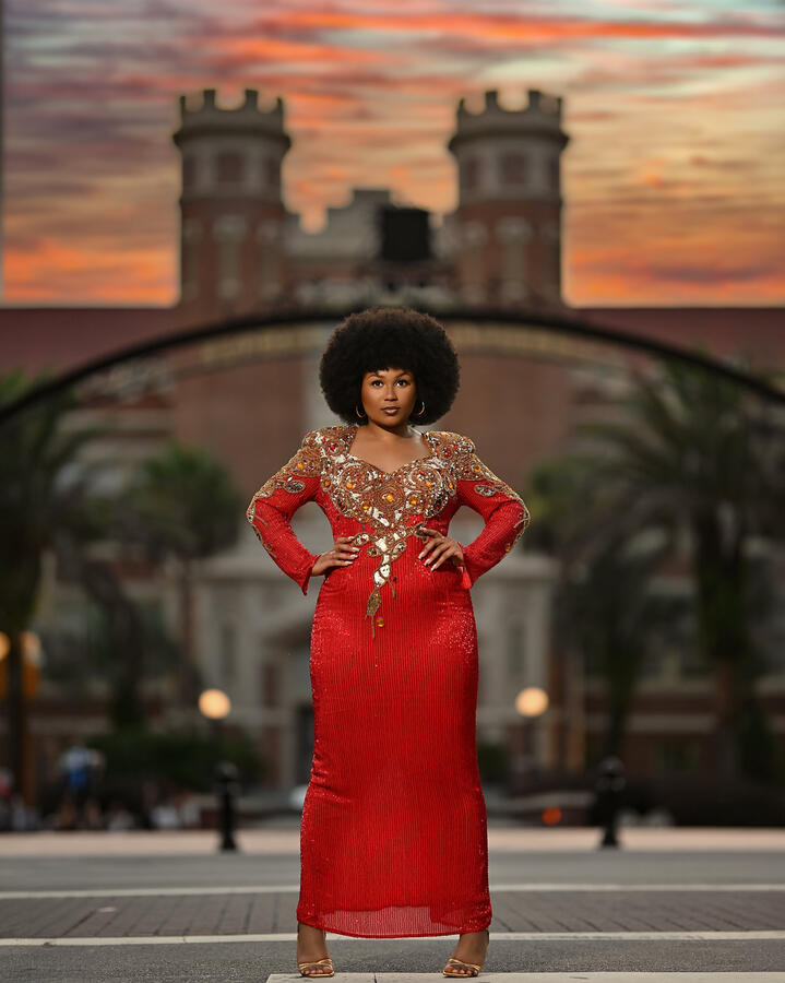 FSU Grad Red Dress 2